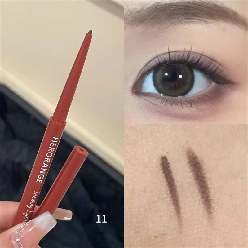 High - Pigment Waterproof Eyeliner Pencil — 12 Colours Including Wine Red & Nude Tones - Mzunye