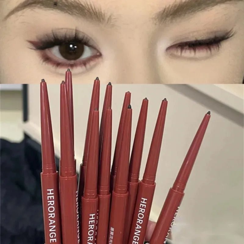 High - Pigment Waterproof Eyeliner Pencil — 12 Colours Including Wine Red & Nude Tones - Mzunye