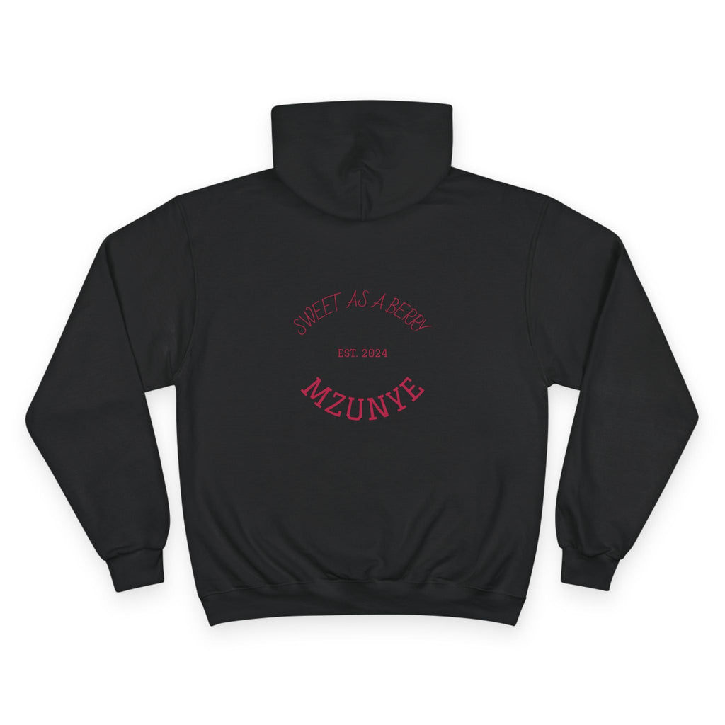 Hoodie — Cute Strawberry Girl Illustration "Sweet as a Berry" Back Print - Mzunye