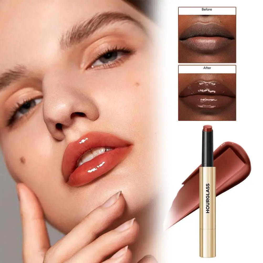 Hourglass Lip Gloss — Mirror Shine, 6 Shades | Long - Lasting & Moisturizing - Mzunye