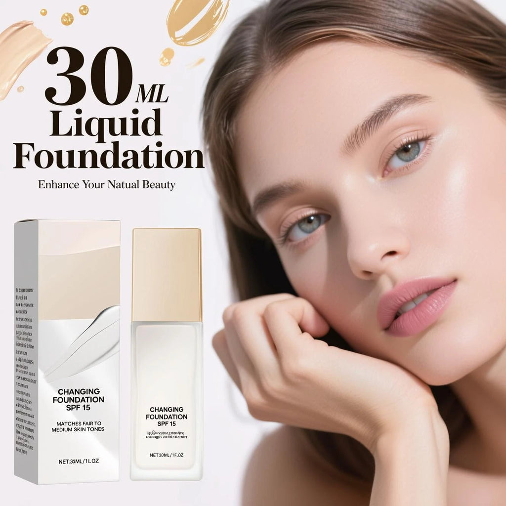 Hyaluronic Acid Foundation with SPF15 — Colour - Adapting, Hydrating, Natural Finish - Mzunye