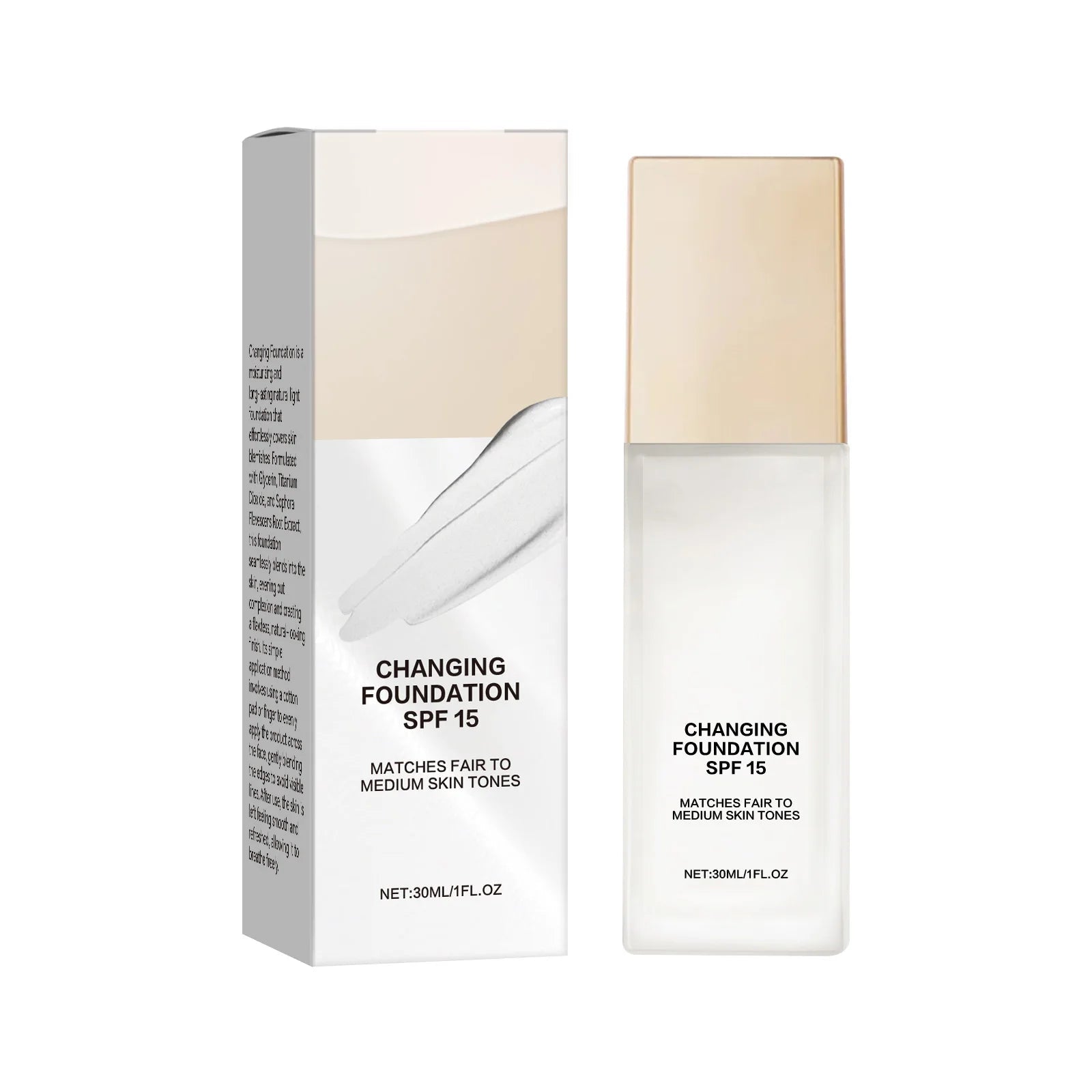 Hyaluronic Acid Foundation with SPF15 — Colour - Adapting, Hydrating, Natural Finish - Mzunye