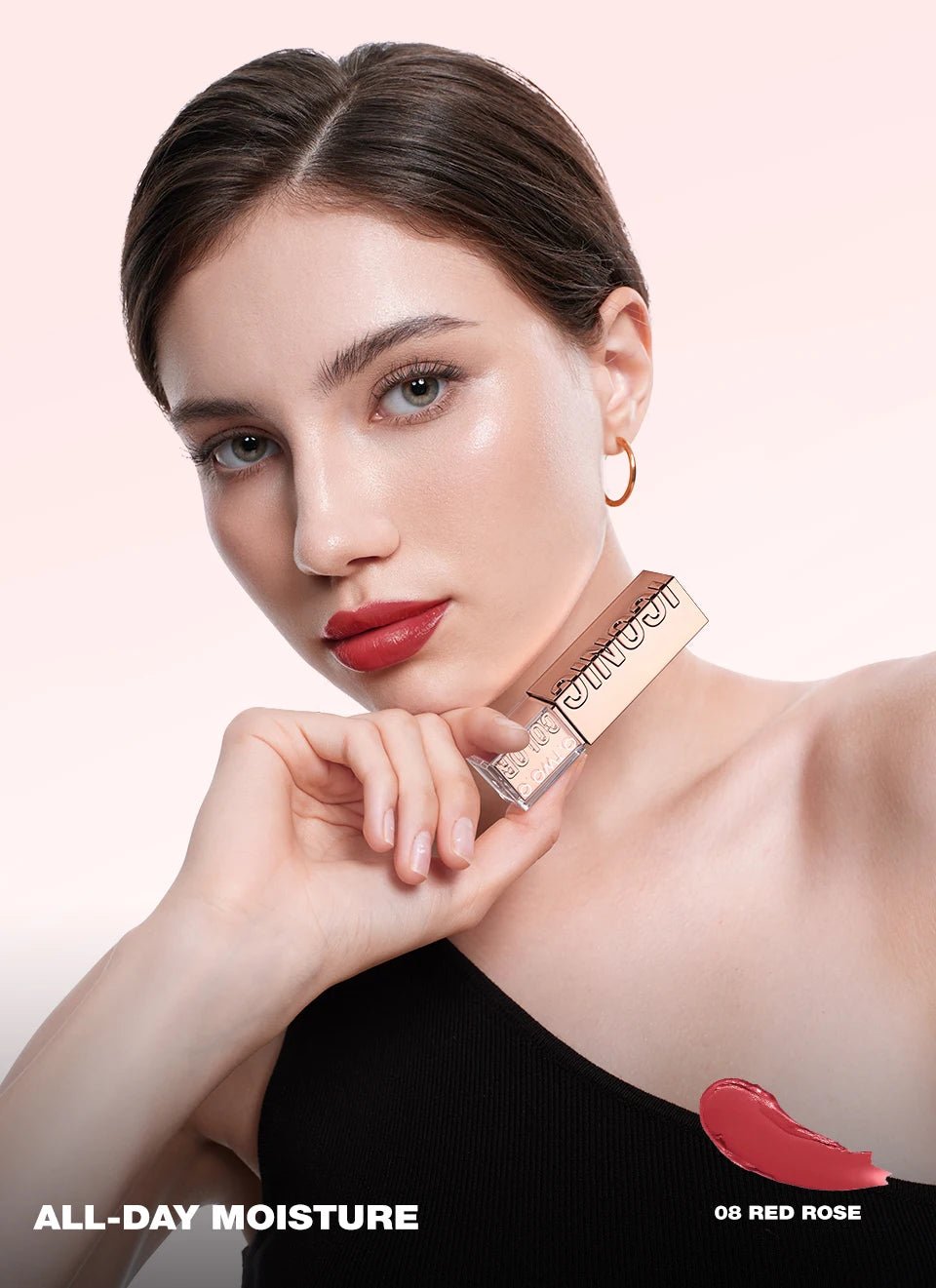 Hydrating Satin Lipstick — Long - Lasting Moisturizing Nourishing Plump Lips Glowing Finish in 8 Shades - Mzunye