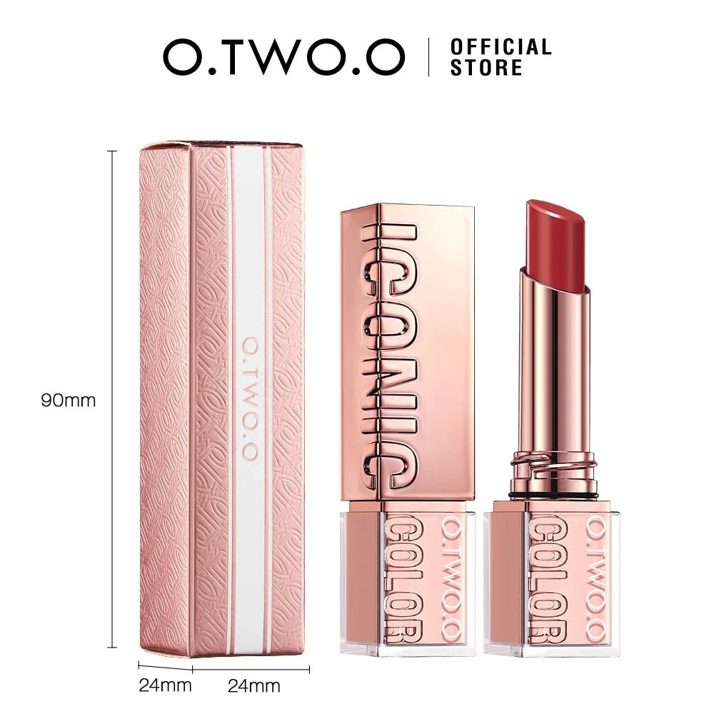Hydrating Satin Lipstick — Long - Lasting Moisturizing Nourishing Plump Lips Glowing Finish in 8 Shades - Mzunye