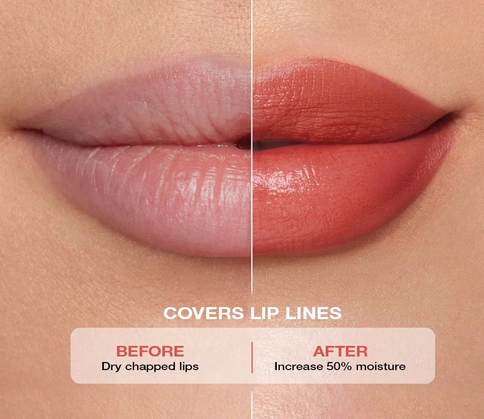 Hydrating Satin Lipstick — Long - Lasting Moisturizing Nourishing Plump Lips Glowing Finish in 8 Shades - Mzunye