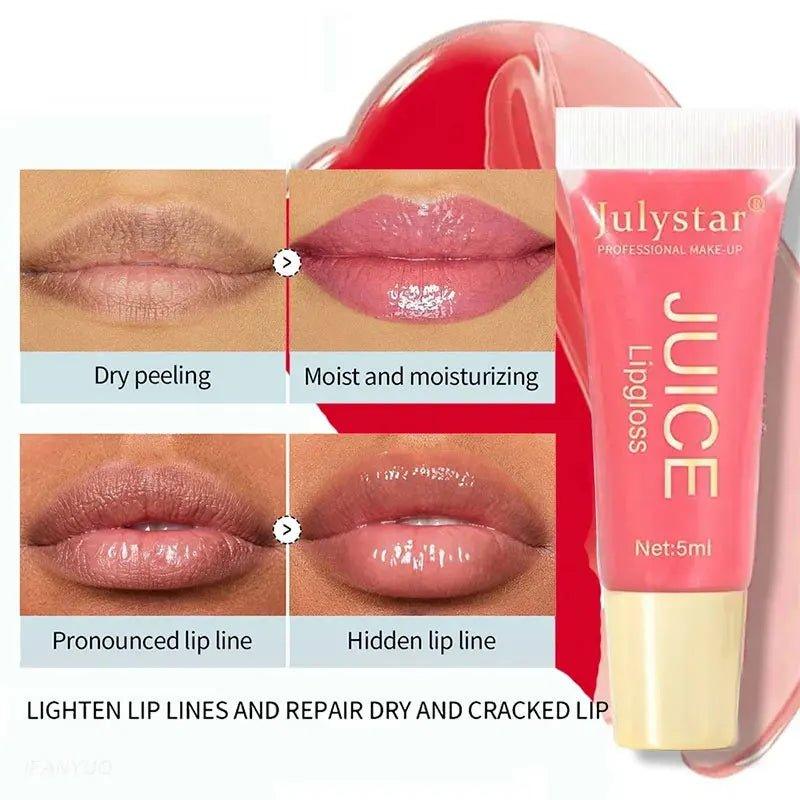 Juicy Glow Jelly Lip Oil — Hydrating Glass Lip Gloss - Mzunye