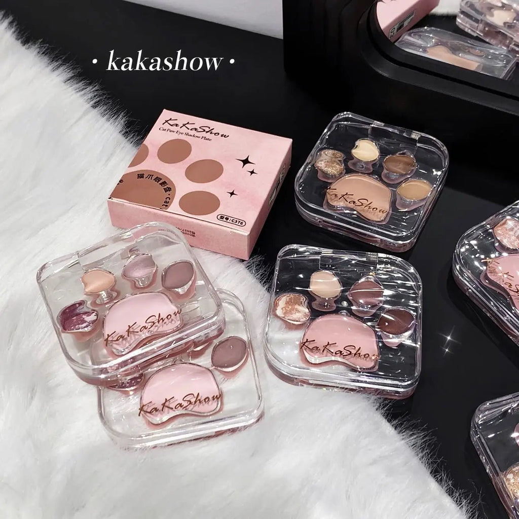Kakashow Cute Cat Claw Eyeshadow Palette — Blendable Shimmer Shades - Mzunye