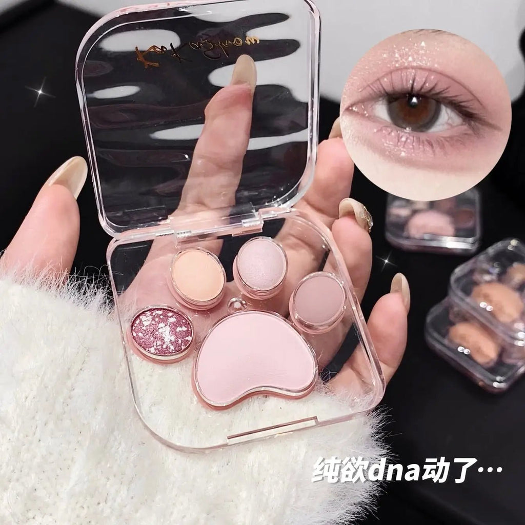 Kakashow Cute Cat Claw Eyeshadow Palette — Blendable Shimmer Shades - Mzunye