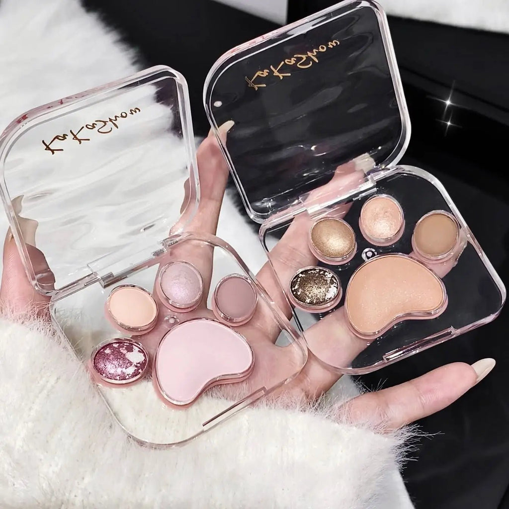 Kakashow Cute Cat Claw Eyeshadow Palette — Blendable Shimmer Shades - Mzunye
