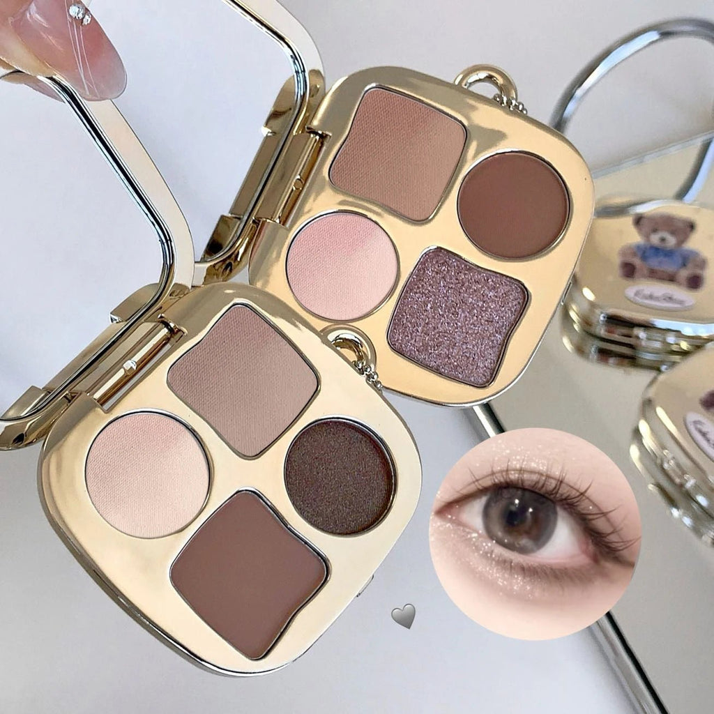 Kakashow Little Bear Eyeshadow Palette — Soft Natural Long - Lasting Smudge - Free Eye Makeup - Mzunye