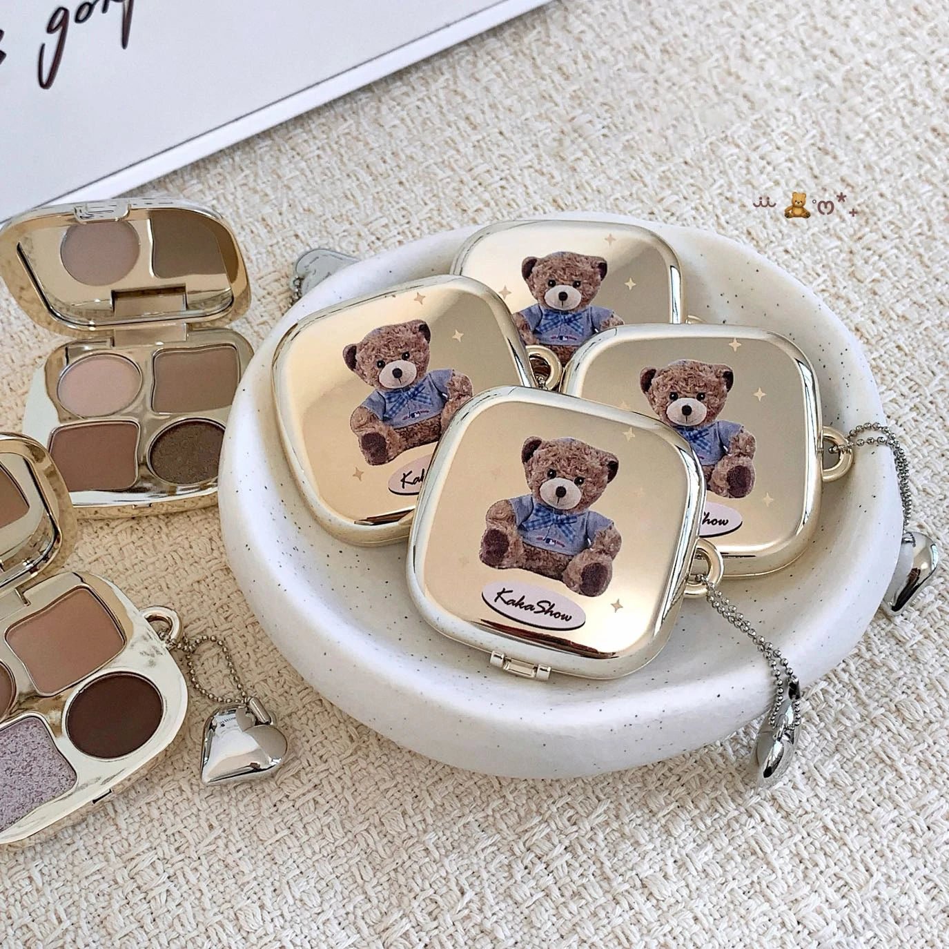 Kakashow Little Bear Eyeshadow Palette — Soft Natural Long - Lasting Smudge - Free Eye Makeup - Mzunye
