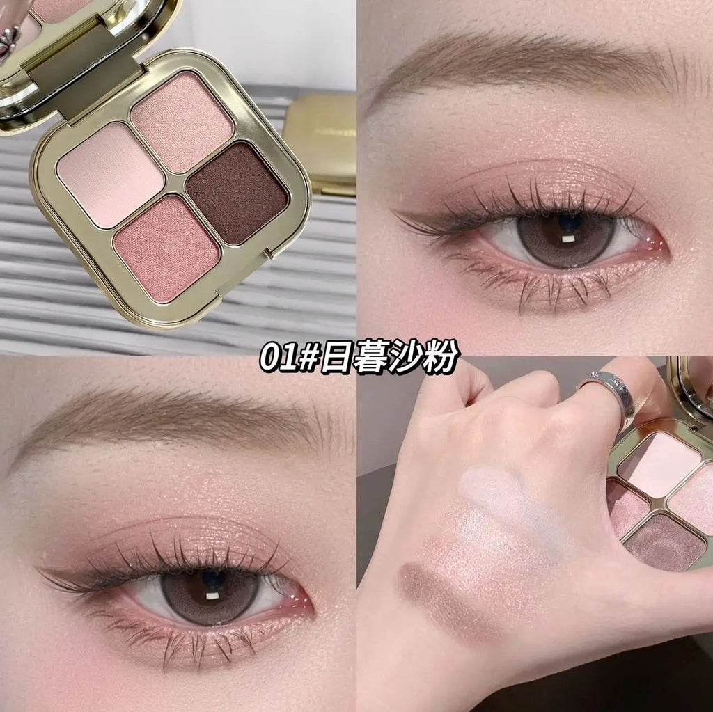 Kakashow Sunset Magic Eyeshadow Palette — Pearl & Matte Korean Eye Makeup - Mzunye