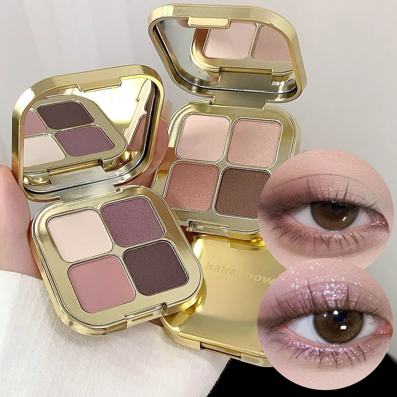 Kakashow Sunset Magic Eyeshadow Palette — Pearl & Matte Korean Eye Makeup - Mzunye