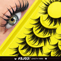 Lasvirey 3D Faux Mink Cat Eye Lashes — Manga - Inspired Wispy Winged Design - Mzunye