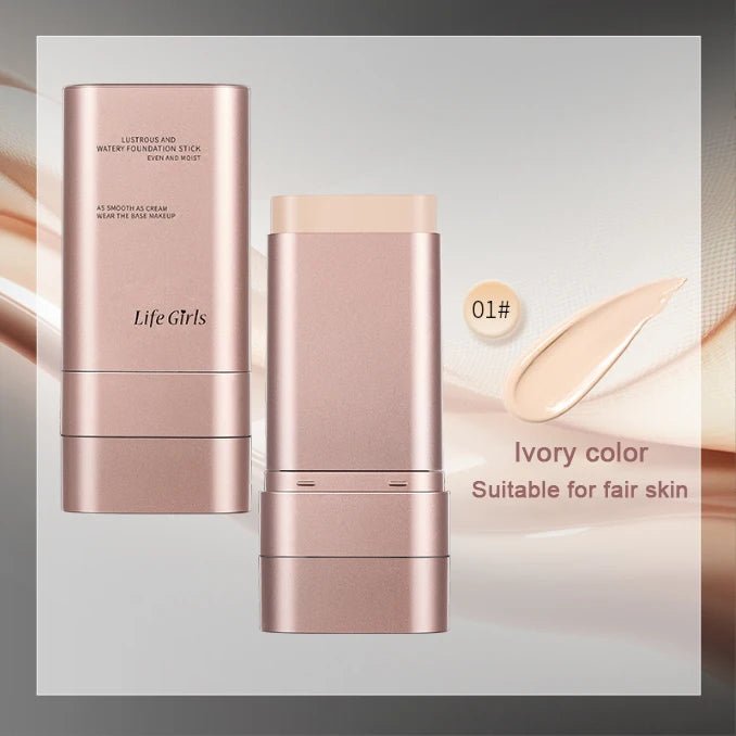 Life Girls Dual - Ended Foundation Stick with Brush — Hydrating, Flawless & Long - Lasting - Mzunye