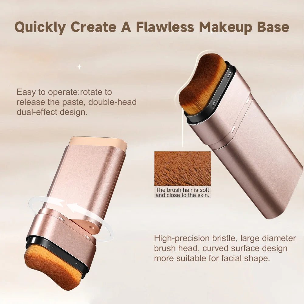 Life Girls Dual - Ended Foundation Stick with Brush — Hydrating, Flawless & Long - Lasting - Mzunye