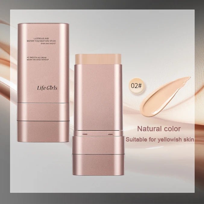Life Girls Dual - Ended Foundation Stick with Brush — Hydrating, Flawless & Long - Lasting - Mzunye