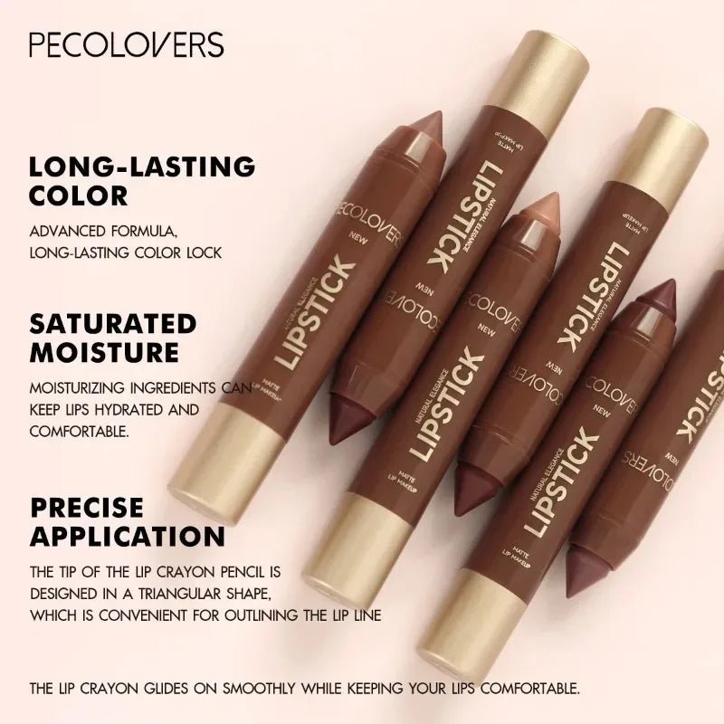 Lip Liner & Lip Gloss Lipstick Suit — Natural Moisturizing Lip Contour & Gloss Set - Mzunye