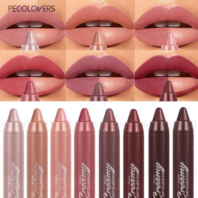 Lip Liner Lipstick — Plumping Contour Lip Pencil for Charming Fuller Lips in 12 Shades - Mzunye