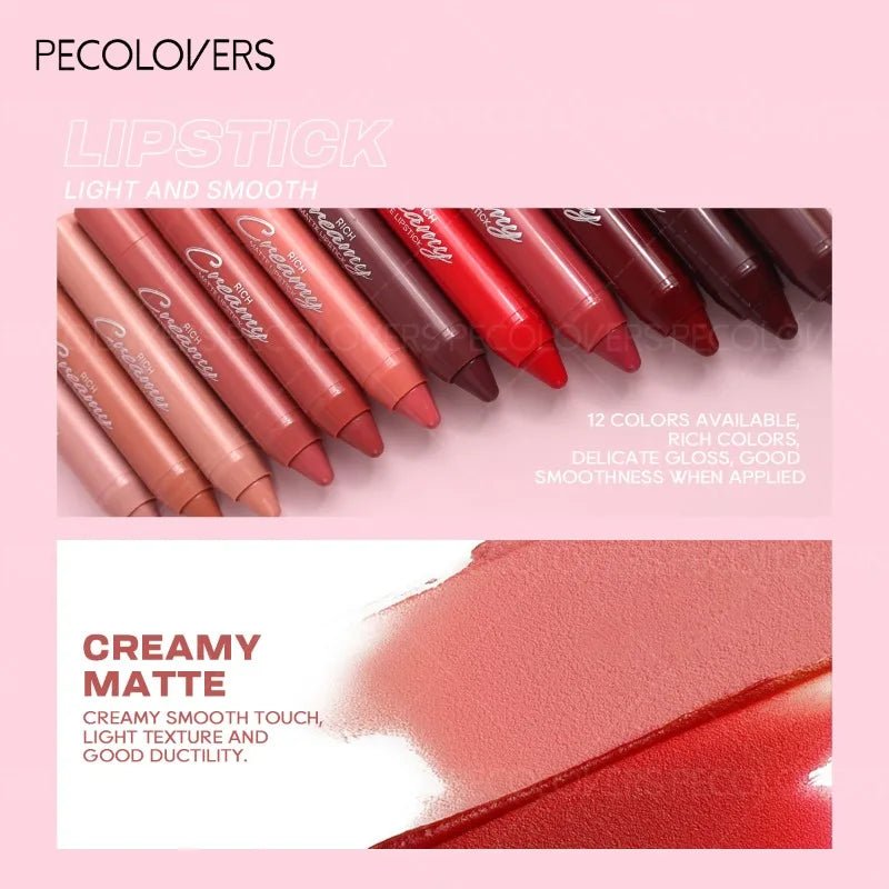 Lip Liner Lipstick — Plumping Contour Lip Pencil for Charming Fuller Lips in 12 Shades - Mzunye