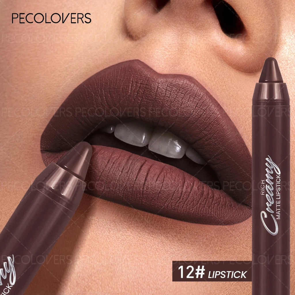 Lip Liner Lipstick — Plumping Contour Lip Pencil for Charming Fuller Lips in 12 Shades - Mzunye