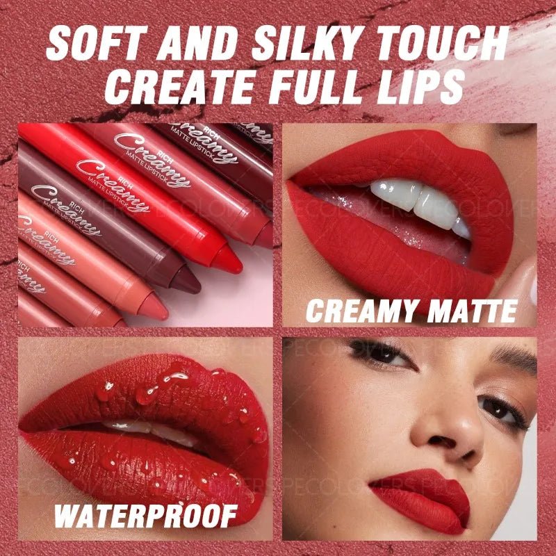 Lip Liner Lipstick — Plumping Contour Lip Pencil for Charming Fuller Lips in 12 Shades - Mzunye