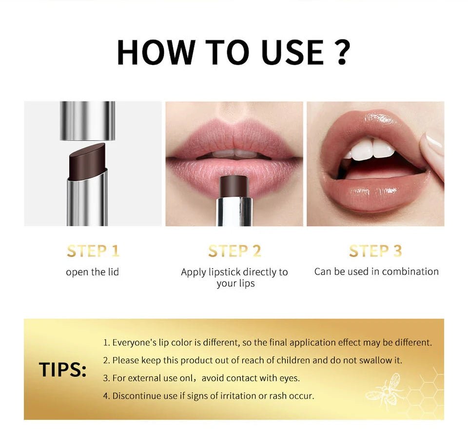 Lip Plumper Gloss & Lipstick — Long - Lasting Moisturizing Natural Plumping Lip Care - Mzunye