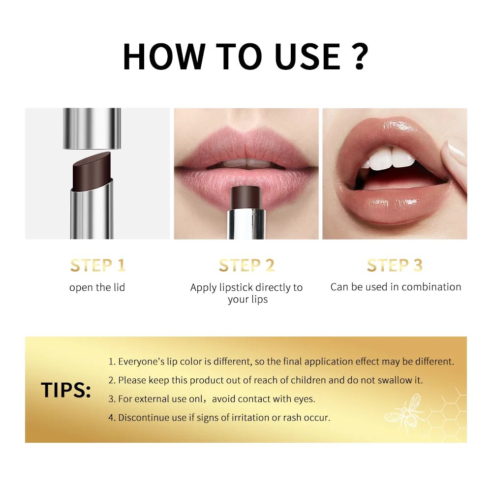 Lip Plumper Gloss & Lipstick — Long - Lasting Moisturizing Natural Plumping Lip Care - Mzunye