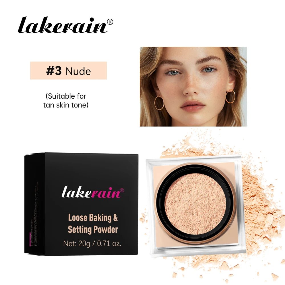 Loose Baking & Setting Powder – Long - Lasting Matte Finish with Oil Control - Mzunye