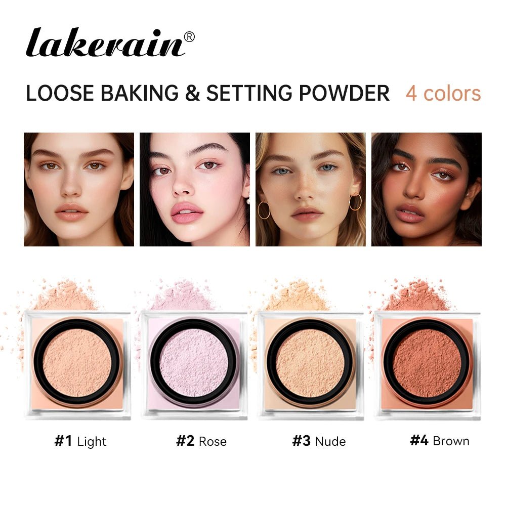 Loose Baking & Setting Powder – Long - Lasting Matte Finish with Oil Control - Mzunye
