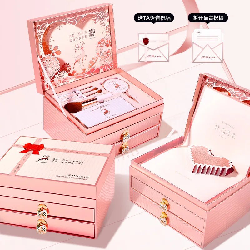 Luxury 20 - Piece Makeup Gift Box — Complete Beauty Set for Birthdays & Valentine's Day - Mzunye