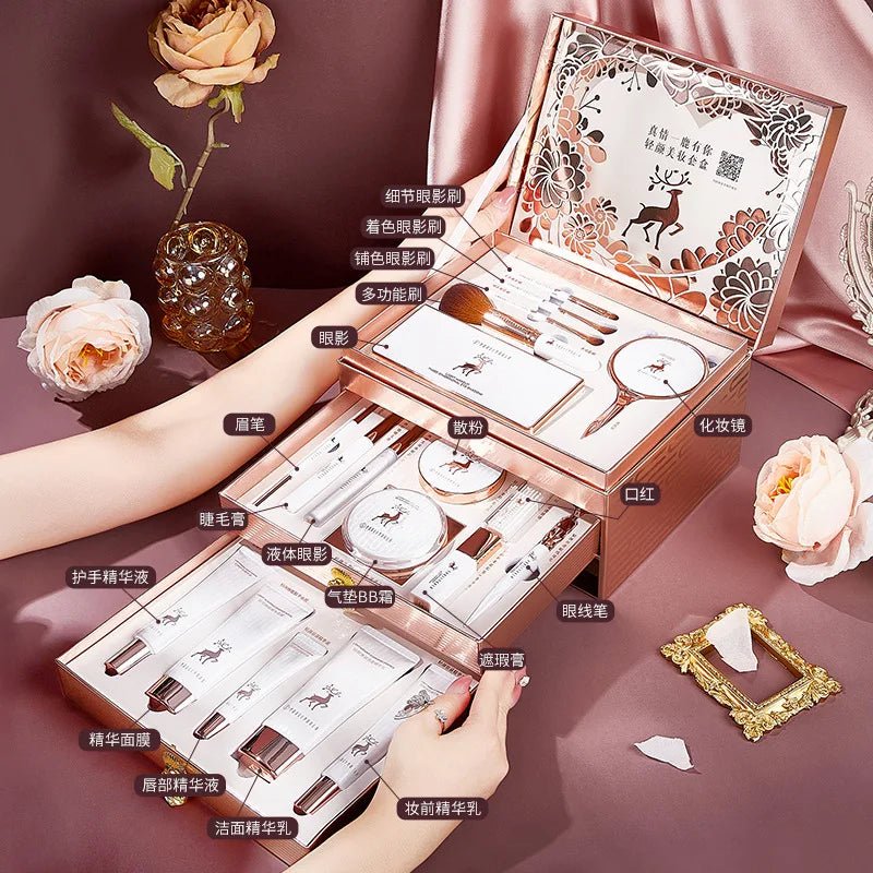 Luxury 20 - Piece Makeup Gift Box — Complete Beauty Set for Birthdays & Valentine's Day - Mzunye