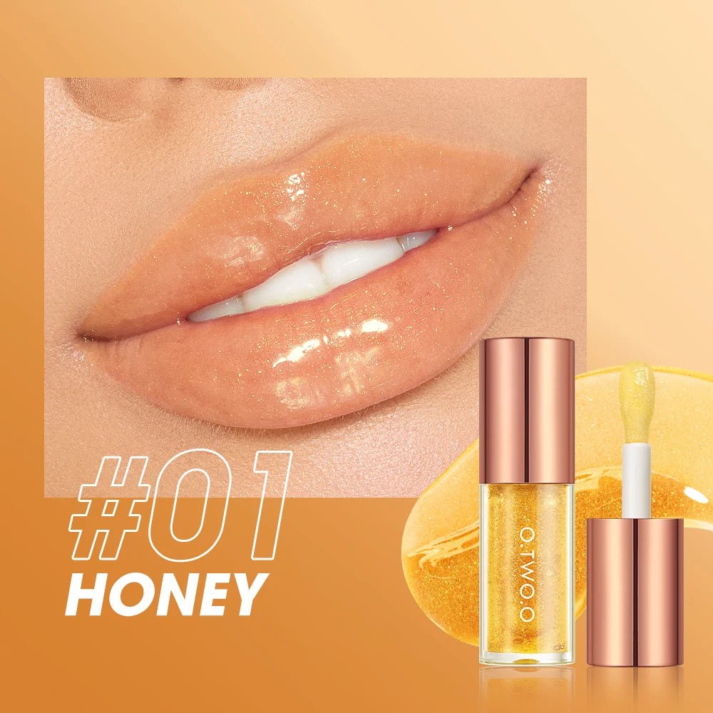Luxury Glitter Lip Oil Plumper — Moisturizing Non - Sticky Tinted Gloss - Mzunye