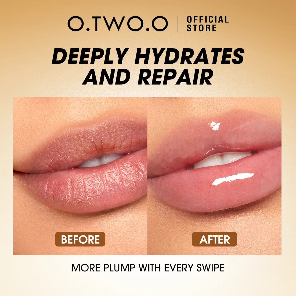 Luxury Glitter Lip Oil Plumper — Moisturizing Non - Sticky Tinted Gloss - Mzunye