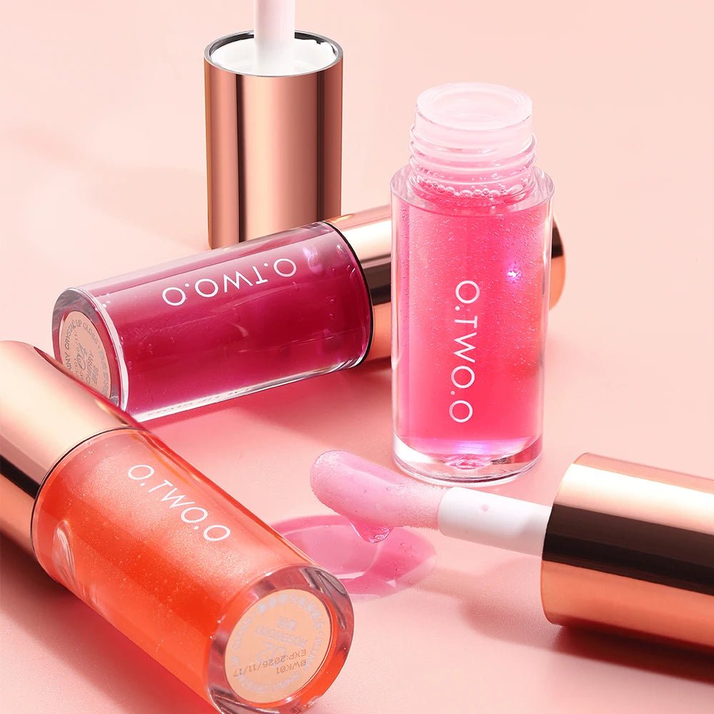 Luxury Glitter Lip Oil Plumper — Moisturizing Non - Sticky Tinted Gloss - Mzunye