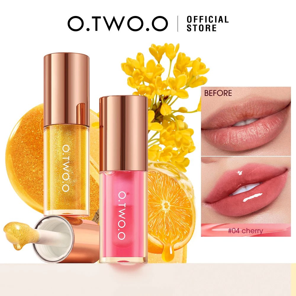 Luxury Glitter Lip Oil Plumper — Moisturizing Non - Sticky Tinted Gloss - Mzunye