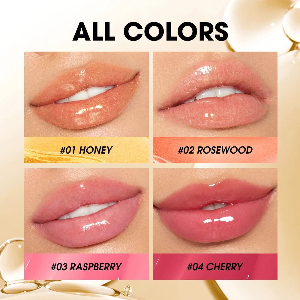 Luxury Glitter Lip Oil Plumper — Moisturizing Non - Sticky Tinted Gloss - Mzunye