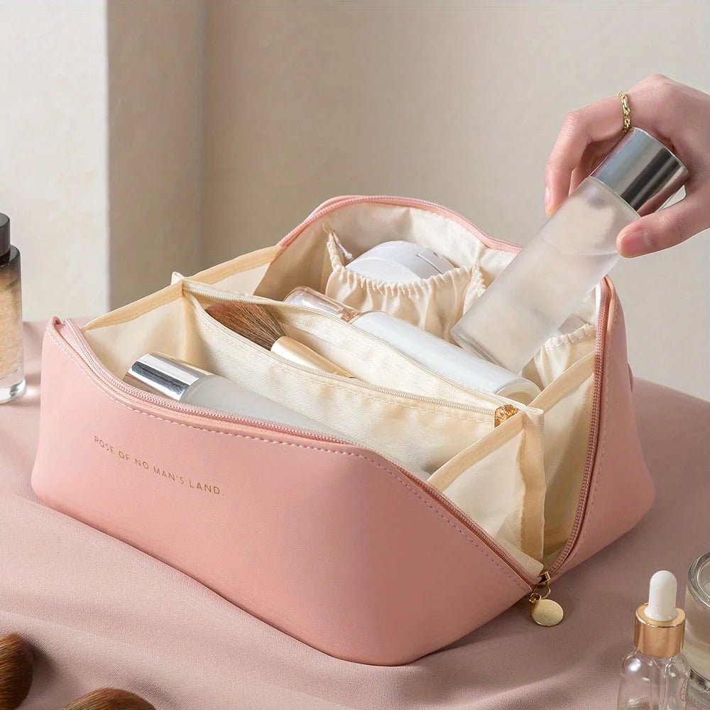 Luxury Travel Makeup Organizer Bag — Zip Cosmetic Case in 4 Colours - Mzunye