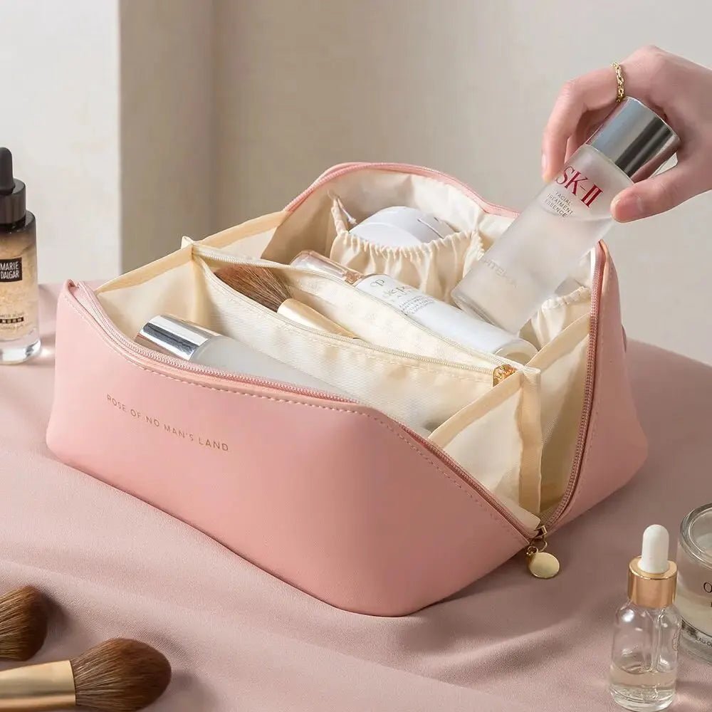 Luxury Travel Makeup Organizer Bag — Zip Cosmetic Case in 4 Colours - Mzunye