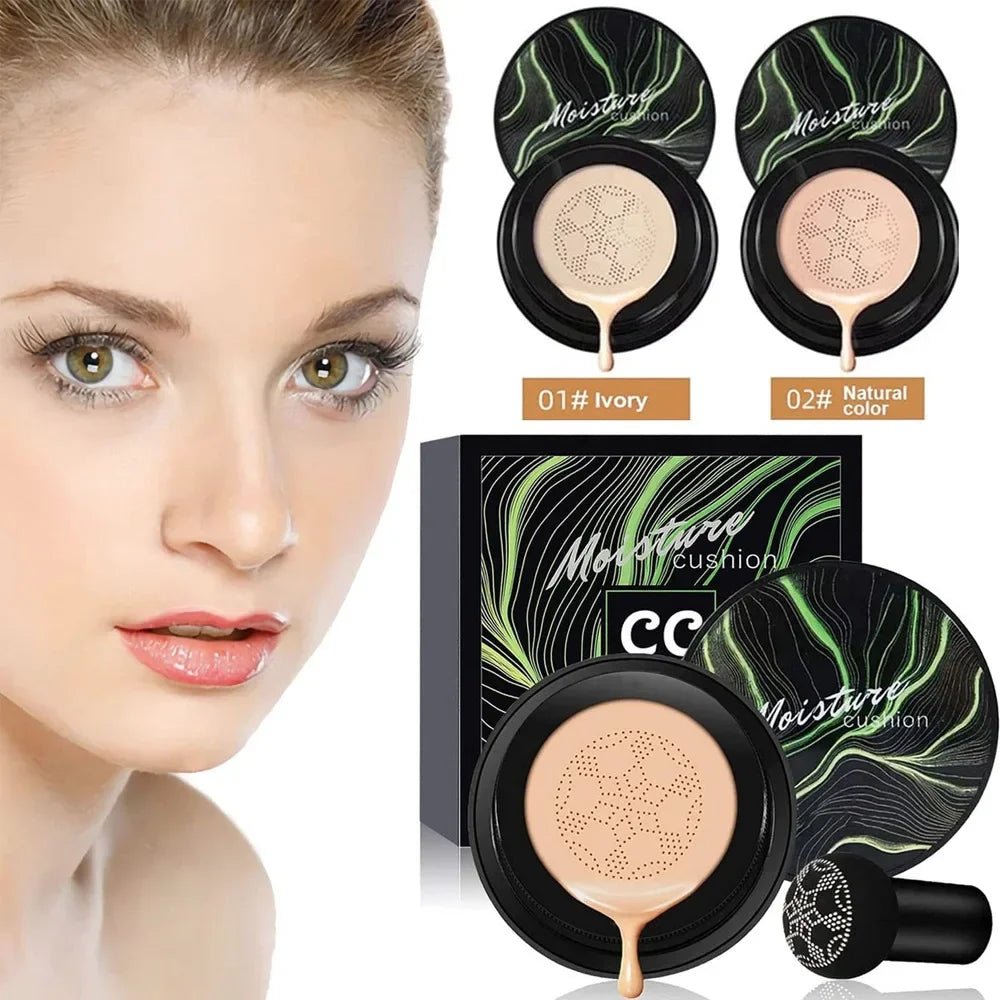 Magic Air Cushion CC Cream — Mushroom Applicator, Full Coverage & Waterproof - Mzunye