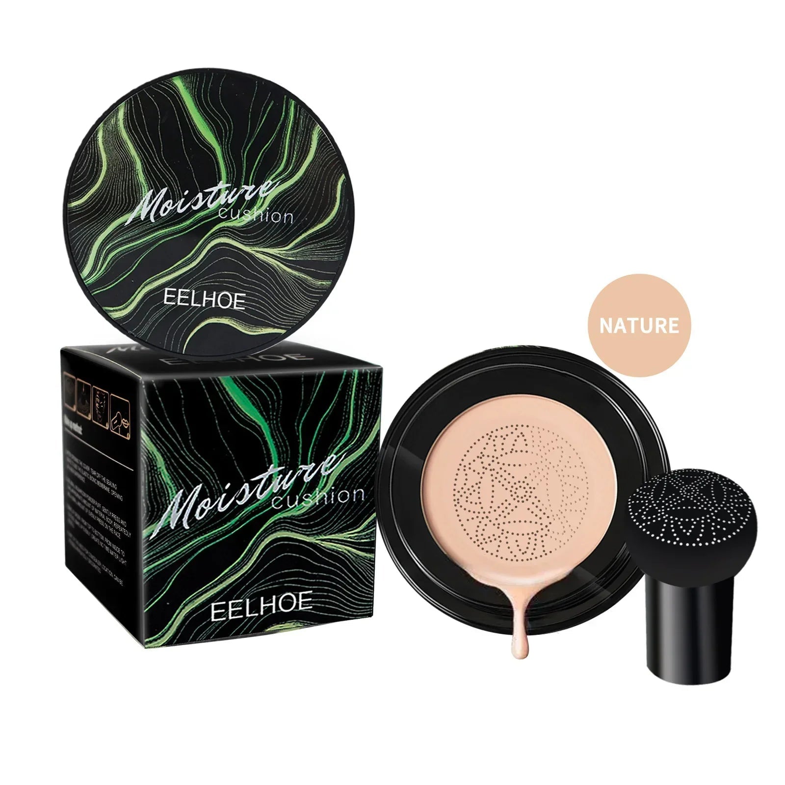 Magic Air Cushion CC Cream — Mushroom Applicator, Full Coverage & Waterproof - Mzunye