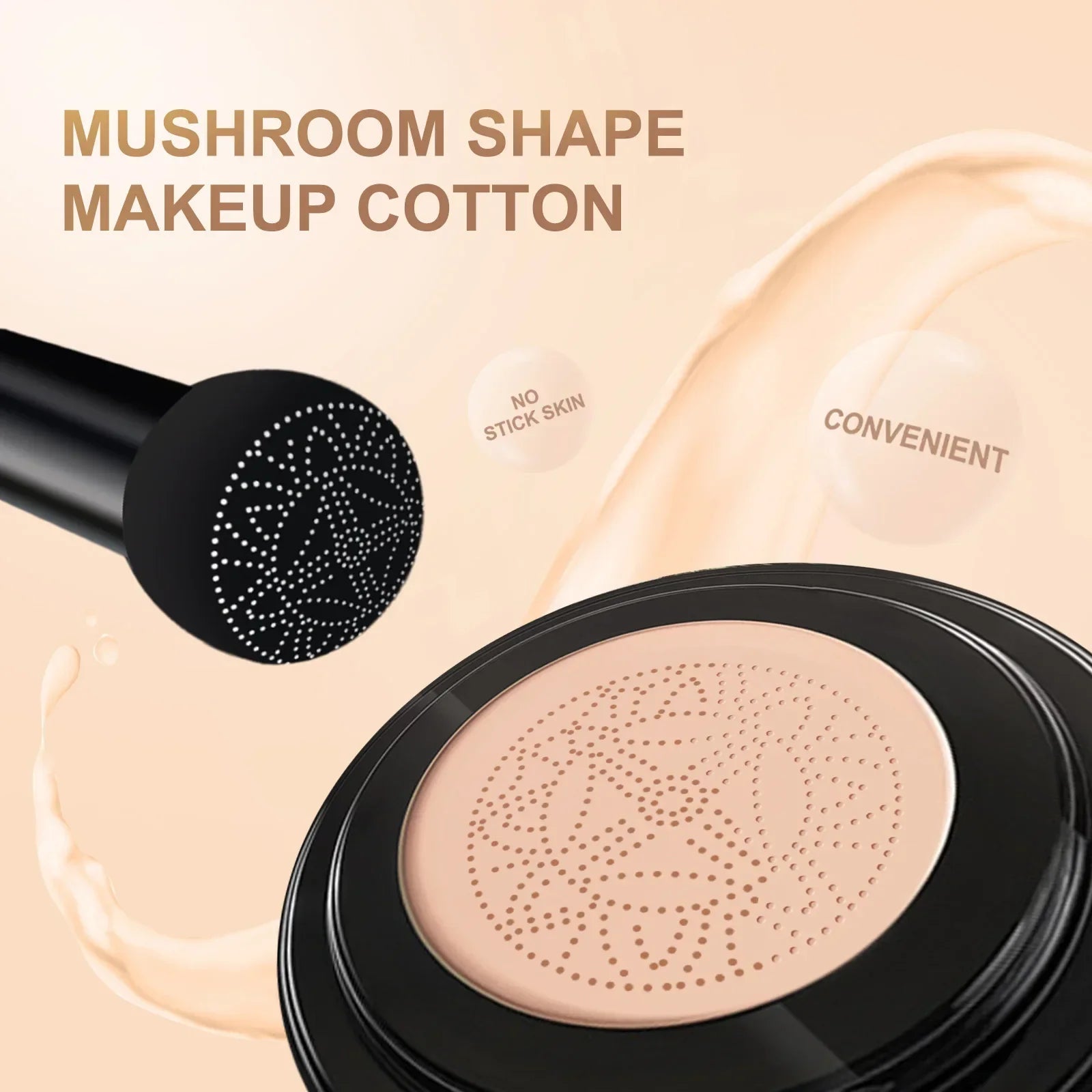 Magic Air Cushion CC Cream — Mushroom Applicator, Full Coverage & Waterproof - Mzunye