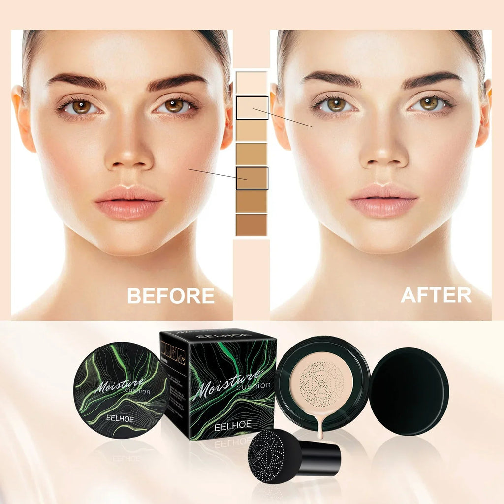 Magic Air Cushion CC Cream — Mushroom Applicator, Full Coverage & Waterproof - Mzunye