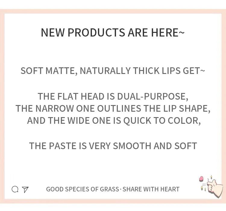 Matte Lip Liner Pen — Waterproof Long - Lasting Lip Outline Lipstick Pencil in 5 Shades - Mzunye