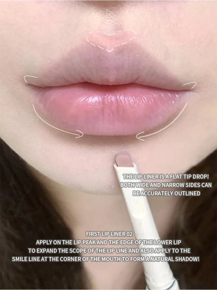 Matte Lip Liner Pen — Waterproof Long - Lasting Lip Outline Lipstick Pencil in 5 Shades - Mzunye