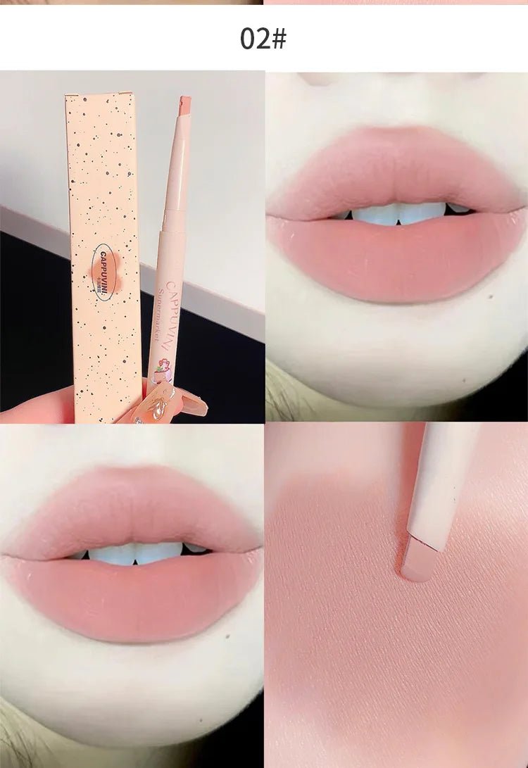 Matte Lip Liner Pen — Waterproof Long - Lasting Lip Outline Lipstick Pencil in 5 Shades - Mzunye