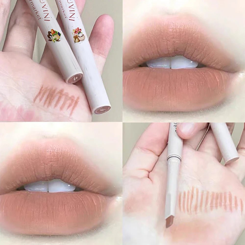 Matte Lip Liner Pen — Waterproof Long - Lasting Lip Outline Lipstick Pencil in 5 Shades - Mzunye