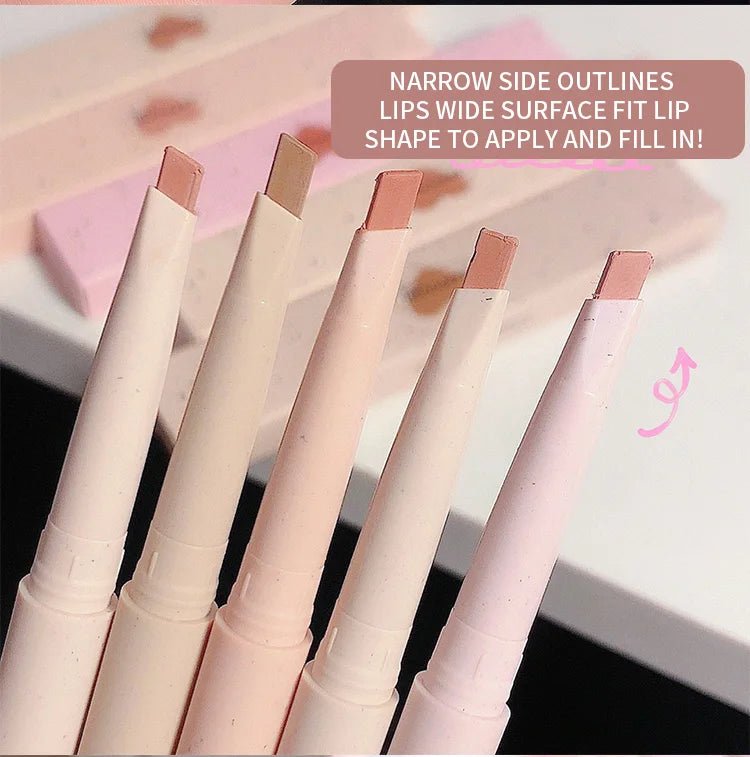 Matte Lip Liner Pen — Waterproof Long - Lasting Lip Outline Lipstick Pencil in 5 Shades - Mzunye