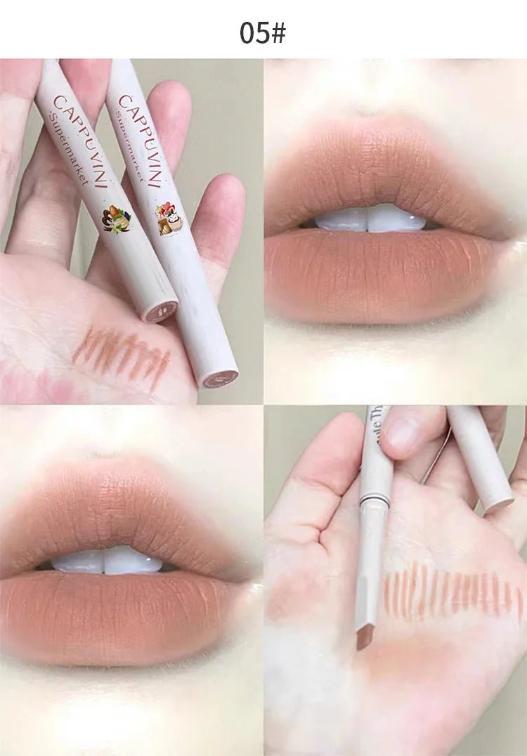 Matte Lip Liner Pen — Waterproof Long - Lasting Lip Outline Lipstick Pencil in 5 Shades - Mzunye