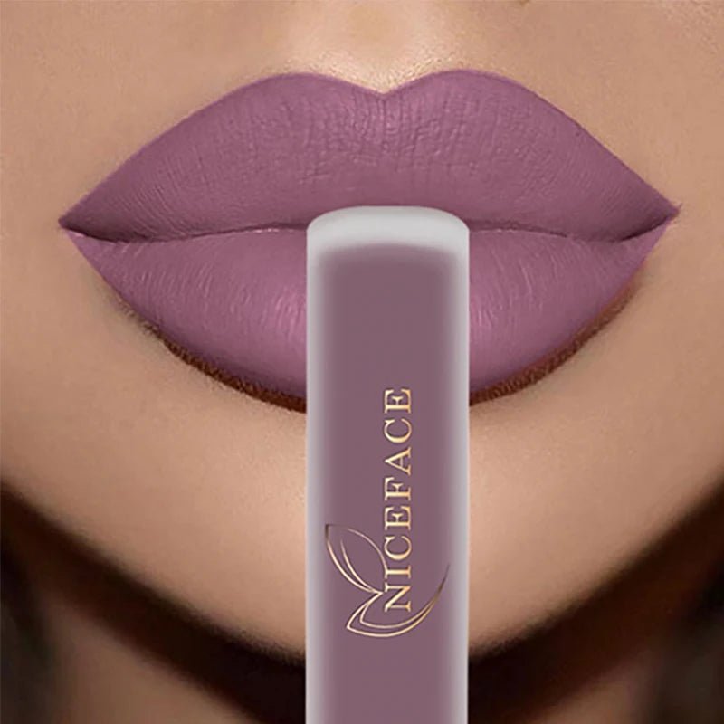 Matte Liquid Lipstick — Waterproof Long - Lasting Red Beige Purple Metallic Lip Gloss in 23 Shades - Mzunye